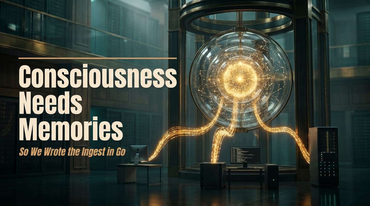 Consciousness Needs Memories (So We Wrote the Ingest in Go)